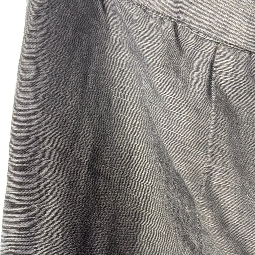H&M Linen Blend Black Wide Leg Pants